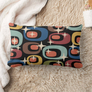 Retro Mid Century Modern Abstract Lumbar Pillow