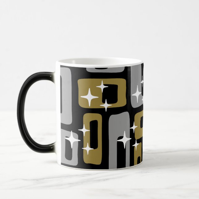 Retro Mid Century Modern Abstract Magic Mug (Left)