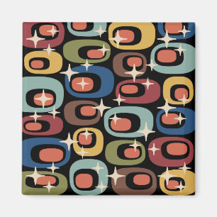 Retro Mid Century Modern Abstract Magnet