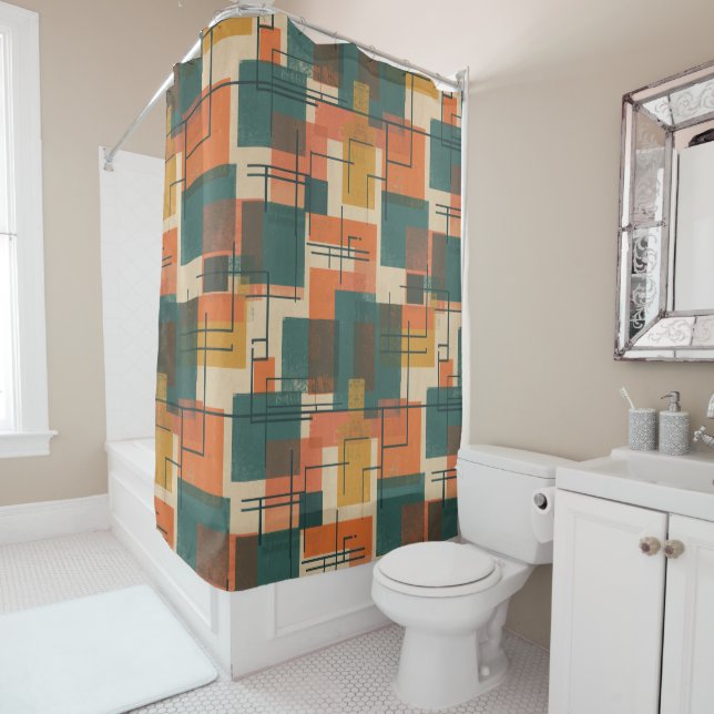 Retro Mid Century Modern Abstract Pattern  (In Situ)