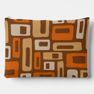 Retro Mid Century Modern Abstract Pattern Accessory Pouch