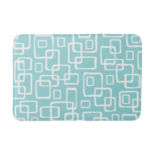 Retro Mid Century Modern Abstract Pattern Bath Mat
