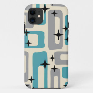 Retro Mid Century Modern Abstract Pattern iPhone 11 Case