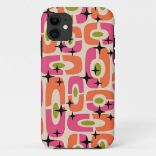 Retro Mid Century Modern Abstract Pattern iPhone 11 Case