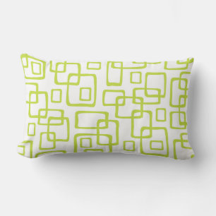 Retro Mid Century Modern Abstract Pattern Lumbar Pillow