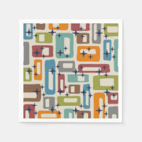 Retro Mid Century Modern Abstract Pattern