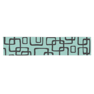 Retro Mid Century Modern Abstract Pattern Short Table Runner