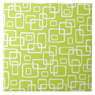Retro Mid Century Modern Abstract Pattern Tile
