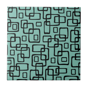 Retro Mid Century Modern Abstract Pattern Tile