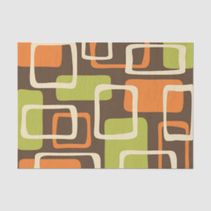 Retro Mid Century Modern Abstract Pattern Tissue Paper
