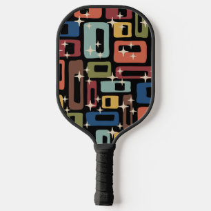 Retro Mid Century Modern Abstract Pickleball Paddle