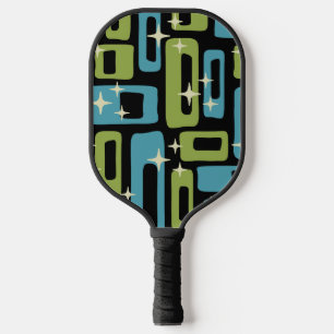 Retro Mid Century Modern Abstract Pickleball Paddle