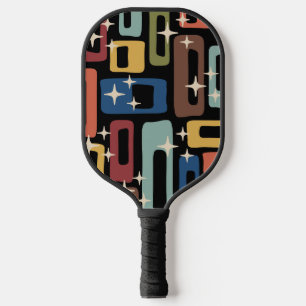 Retro Mid Century Modern Abstract Pickleball Paddle