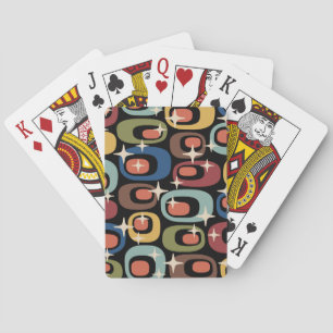 Retro Mid Century Modern Abstract Playing Cards