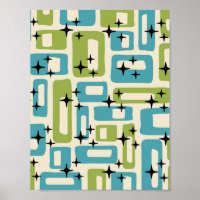 Retro Mid Century Modern Abstract