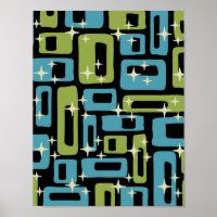 Retro Mid Century Modern Abstract