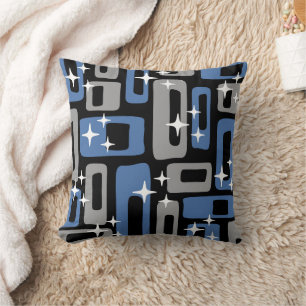 Retro Mid Century Modern Abstract Throw Pillow