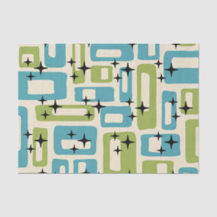 Retro Mid Century Modern Abstract Tissue Paper