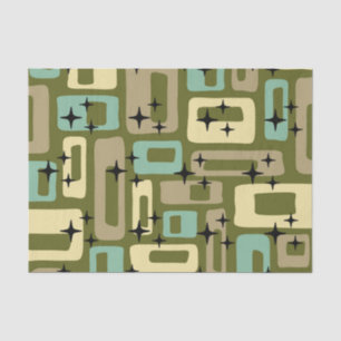 Retro Mid Century Modern Abstract Tissue Paper