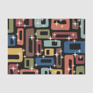 Retro Mid Century Modern Abstract Tissue Paper