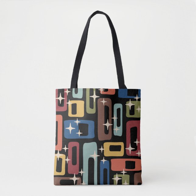 Retro Mid Century Modern Abstract Tote Bag (Front)