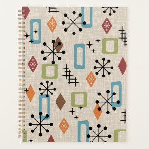 Retro Mid Century Modern Atomic Abstract Pattern Planner