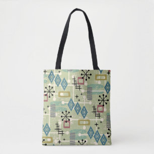 Retro Mid Century Modern Atomic Abstract Tote Bag