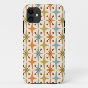 Retro Mid Century Modern Atomic Age Pattern iPhone 11 Case