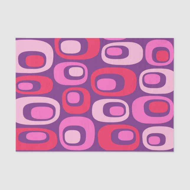 Retro Mid Century Modern Atomic Pattern Tissue Paper (Front)