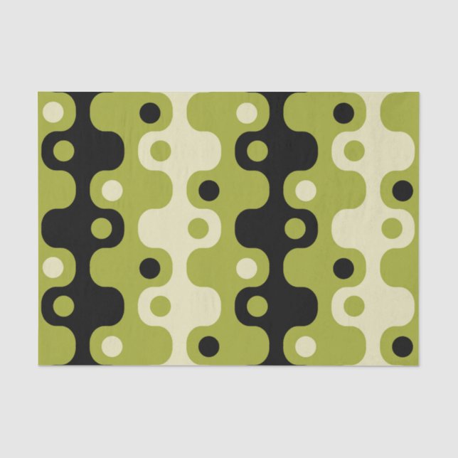 Retro Mid Century Modern Atomic Pattern Tissue Paper (Front)
