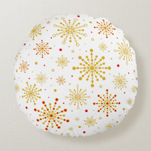 Retro Mid-Century Modern Atomic Round Pillow