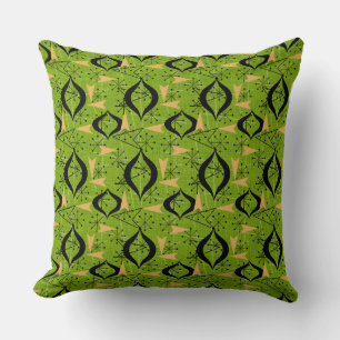 Retro Mid-Century Modern   Atomic Shapes Throw Pillow