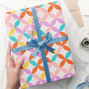 Retro Mid Century Modern Colorful Abstract Pattern Wrapping Paper