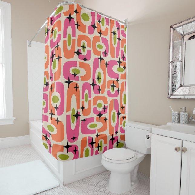 Retro Mid Century Modern Cosmic Abstract Pattern (In Situ)