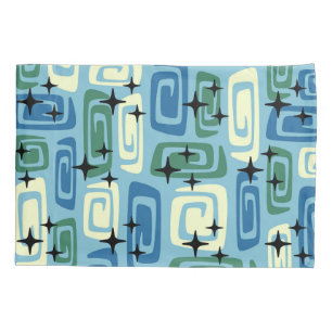 Retro Mid Century Modern Cosmic Abstract Pattern Pillowcase