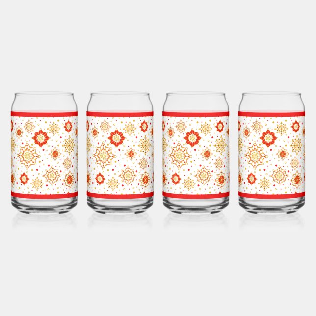 Retro Mid-Century Modern Design Can Glass (Front)