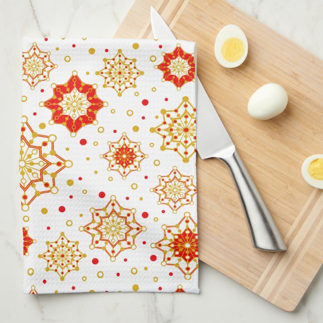 Retro Mid-Century Modern Design Kitchen Towel (Quarter Fold)