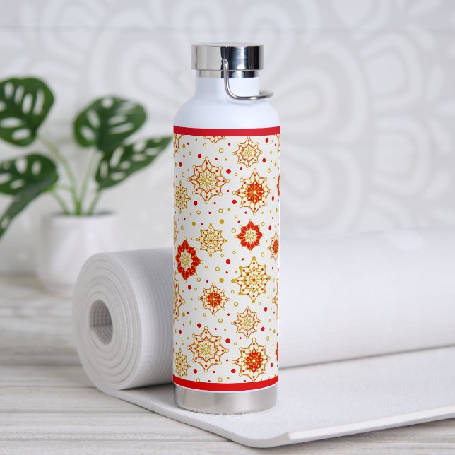 Retro Mid-Century Modern Design Water Bottle (Yoga)