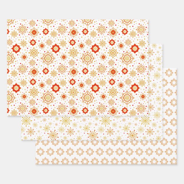 Retro Mid-Century Modern Design Wrapping Paper Sheet (Set)