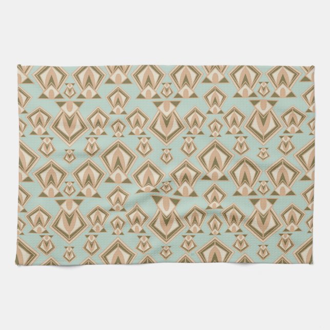 Retro Mid Century Modern Diamond Kitchen Towel (Horizontal)