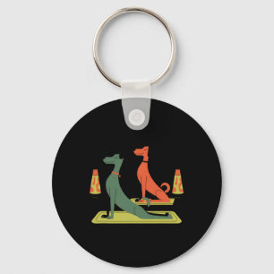 Retro Mid-century Modern Dogs 50s 60s Style  Keychain