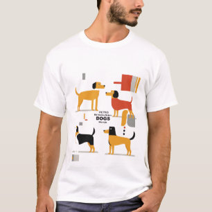 Retro Mid-Century Modern Dogs 50s 60s T-Shirt