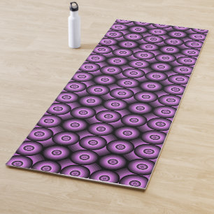 Retro mid century modern geometric circles yoga mat