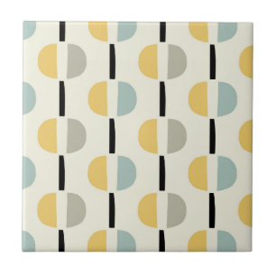 Retro Mid Century Modern Geometric Pattern Tile