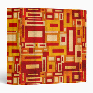Retro Mid Century Modern Geometrics Binder