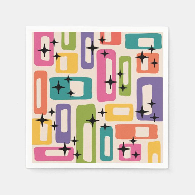 Retro Mid Century Modern Napkin (Front)