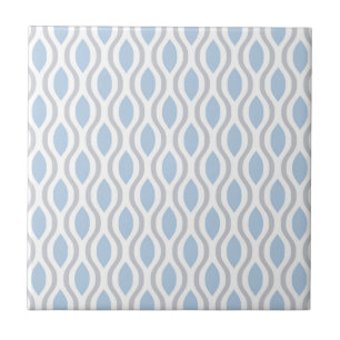 Retro Mid Century Modern Ogee Pattern Tile
