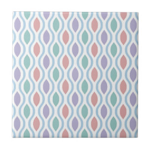 Retro Mid Century Modern Ogee Pattern Tile