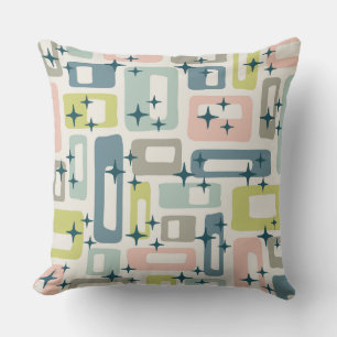 Retro Mid Century Modern Outdoor Pillow