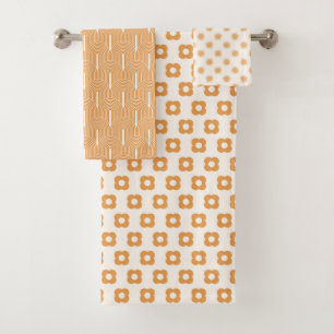 Retro Mid-Century Modern Pattern Bath Towel Set